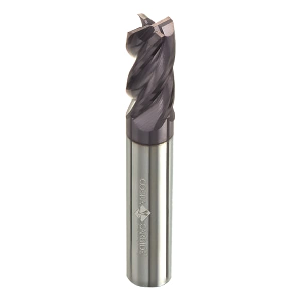 Endmill, 4 FL, 1/4, Overall Length: 2"